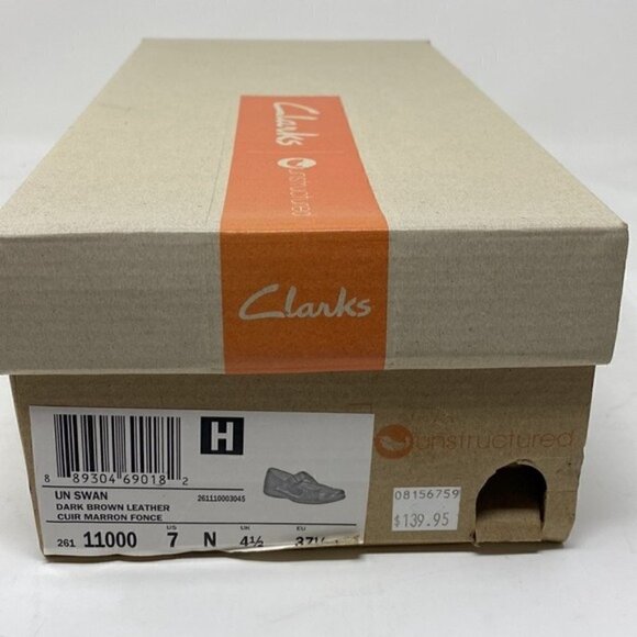 Clark’s Un Swan Dark Brown Leather Mary Jane comfort shoe NARROW - Picture 9 of 9